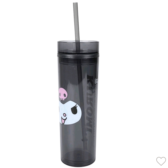 Kuromi 16oz Slim Acrylic Travel Cup with Straw - Picture 3 of 3